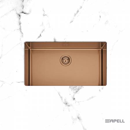 Νεροχύτης Κουζίνας Ανοξείδωτος Υποκαθήμενος Metamorfosi 75x44 PVD Copper apell