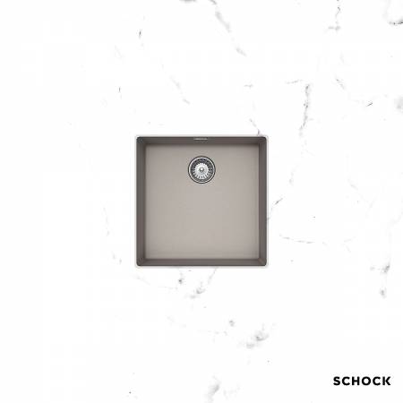 Νεροχύτης Κουζίνας Γρανίτη Manhattan Υποκαθήμενος 45,6x45,6 Schock Cristalite Concrete Granite