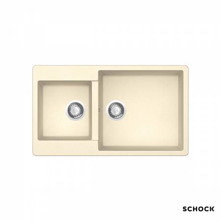 Νεροχύτης Κουζίνας Γρανίτη Element 86x50 Schock Cristalite Vanilla Granite