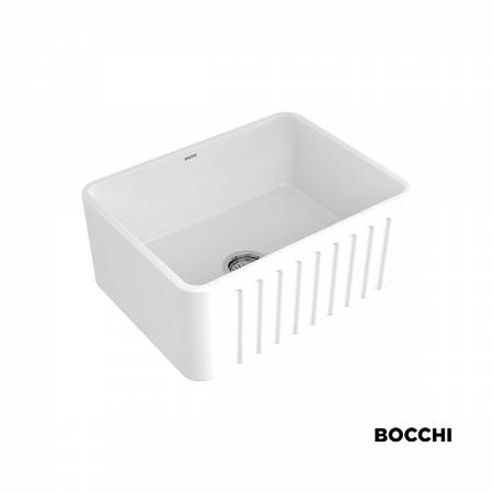 Νεροχύτης Κουζίνας Πορσελάνης Επικαθήμενος 61x46,5 Bocchi White