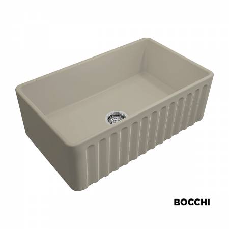 Νεροχύτης Κουζίνας Πορσελάνης Επικαθήμενος 76x46 Bocchi Cashmere Matt