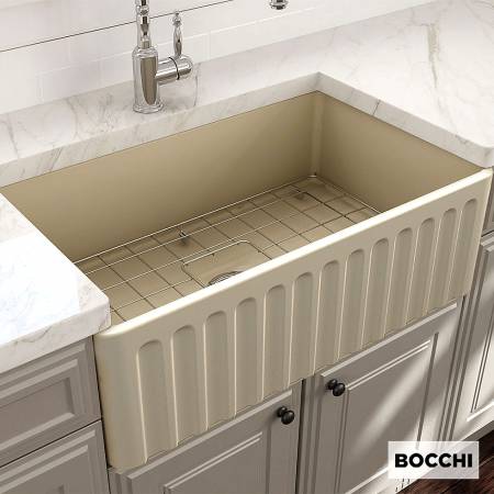 Νεροχύτης Κουζίνας Πορσελάνης Επικαθήμενος 76x46 Bocchi Jasmine Matt