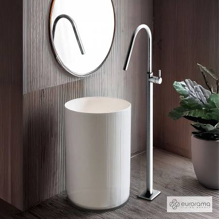 Μπαταρία Νιπτήρα Επιδαπέδια h.124,5εκ. Eurorama Chrome