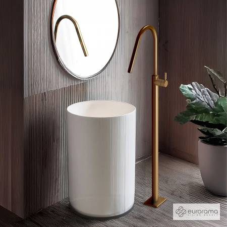 Μπαταρία Νιπτήρα Επιδαπέδια h.124,5εκ. Eurorama Bronze Brushed