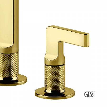 Μπαταρία Νεροχύτη Κουζίνας 3 Οπών Inciso Gessi Gold PVD