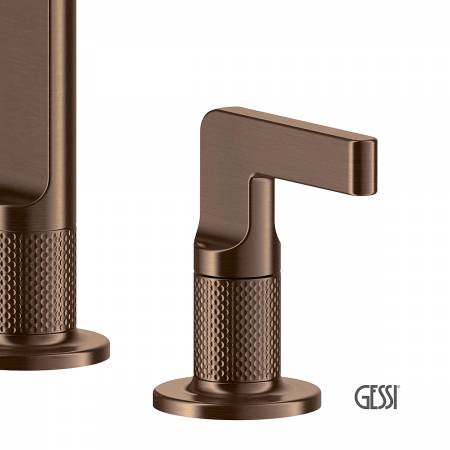 Μπαταρία Νεροχύτη Κουζίνας 3 Οπών Inciso Gessi Copper Brushed PVD