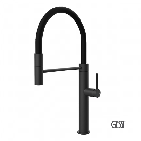 Μπαταρία Νεροχύτη Κουζίνας Kitchen Gessi Inox316 Black Matt