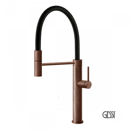 Μπαταρία Νεροχύτη Κουζίνας Cesello Gessi Copper Brushed PVD