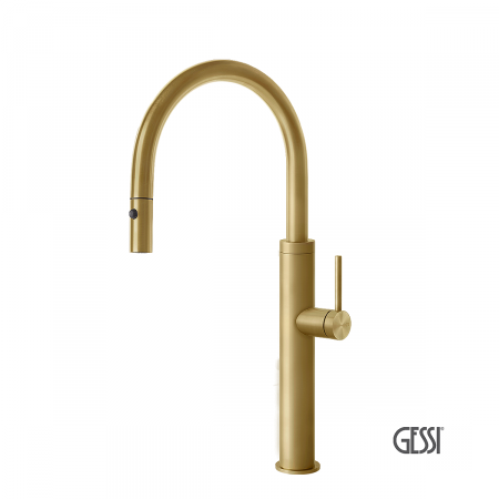 Μπαταρία Νεροχύτη Κουζίνας Gessi Inox316 Brass Brushed PVD