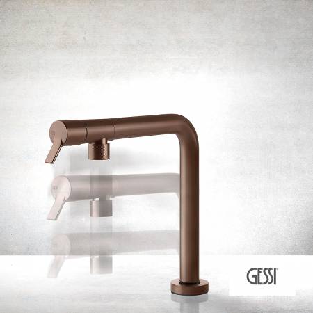 Μπαταρία Νεροχύτη Κουζίνας SU & GIU Gessi Copper Brushed PVD