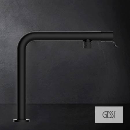Μπαταρία Νεροχύτη Κουζίνας Fisso Gessi Black Matt