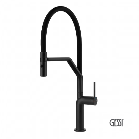 Μπαταρία Νεροχύτη Κουζίνας Stelo Gessi Black Matt
