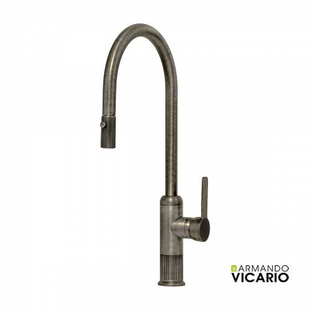 Μπαταρία Νεροχύτη Κουζίνας Lumiere Vicario Black Brushed