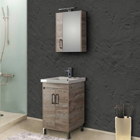 ΕΠΙΠΛΟ ΜΠΑΝΙΟΥ ΣΕΤ SAVINA NATURAL OAK 55