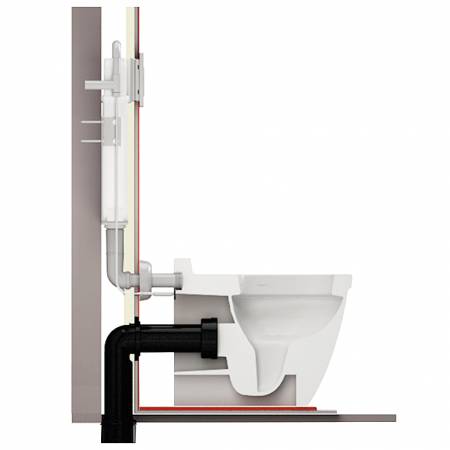 Επίτοιχο Καζανάκι εντοιχισμού Slim Plus για κρεμαστή λεκάνη, WISA (8050452920G)