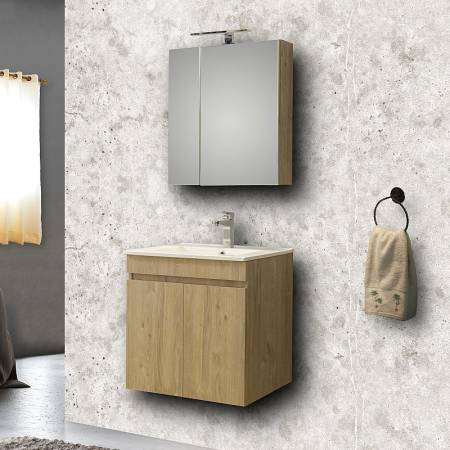 ΕΠΙΠΛΟ ΜΠΑΝΙΟΥ OMEGA BEIGE OAK 60