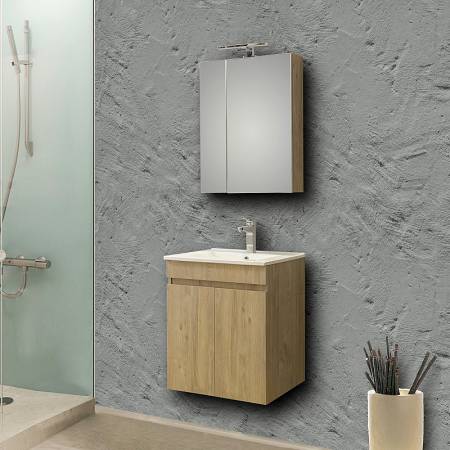 ΕΠΙΠΛΟ ΜΠΑΝΙΟΥ ΣΕΤ OMEGA BEIGE OAK 50