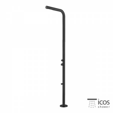 Στήλη Ντουζιέρας εξωτερικού χώρου με μίκτη DONAMIX, ICOS PVD Black Matt AISI316