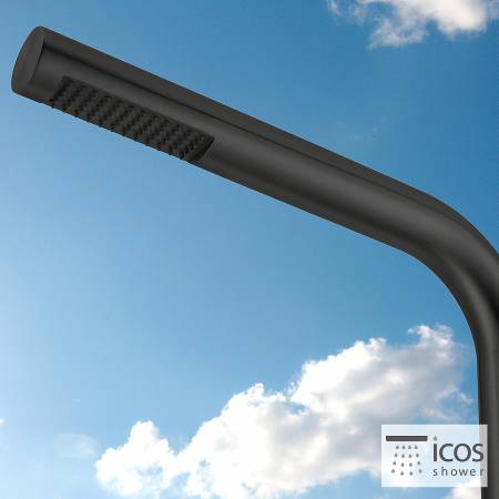 Στήλη Ντουζιέρας εξωτερικού χώρου με μίκτη DONAMIX, ICOS PVD Black Matt AISI316