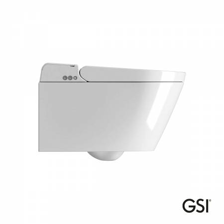 Λεκάνη Κρεμαστή PURA/59  Swirlflush με σύστημα ηλεκτρονικού μπιντέ, White GSI Ιταλίας