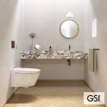 Λεκάνη Κρεμαστή PURA/59  Swirlflush με σύστημα ηλεκτρονικού μπιντέ, White GSI Ιταλίας