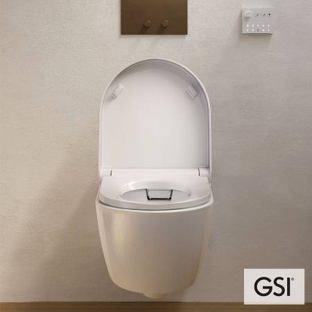 Λεκάνη Κρεμαστή PURA/59  Swirlflush με σύστημα ηλεκτρονικού μπιντέ, White GSI Ιταλίας