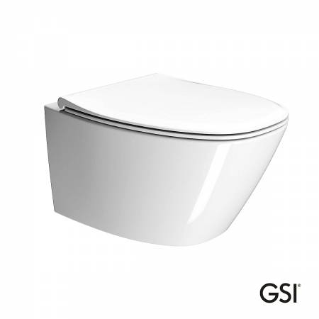 Λεκάνη Κρεμαστή MODO+/54 Swirlflush με κάλυμμα Slim Soft Close MS84C, GSI White