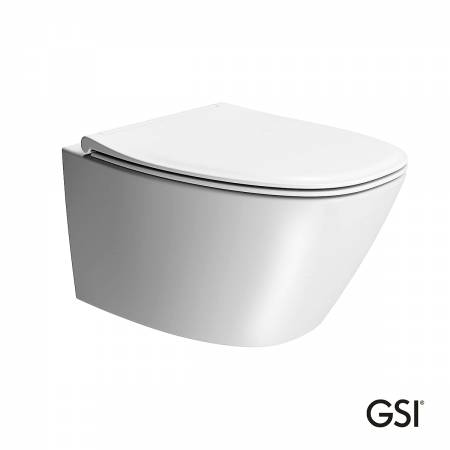 Λεκάνη Κρεμαστή MODO+/54 Swirlflush με κάλυμμα Slim Soft Close MS84C, GSI White Matt