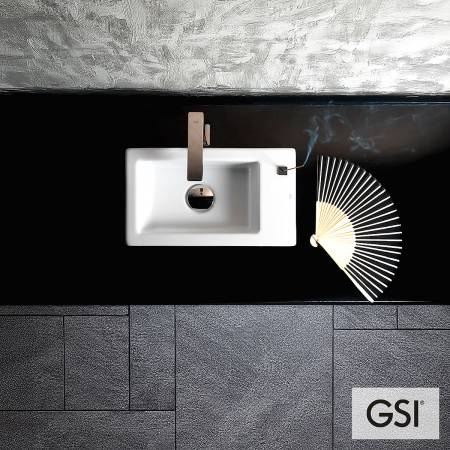 Νιπτήρας Πορσελάνης Kube 40x23 (1 προχ.οπή) GSI WHITE