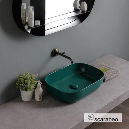 Νιπτήρας Πορσελάνης Glam 56x39 Scarabeo Musk Glossy