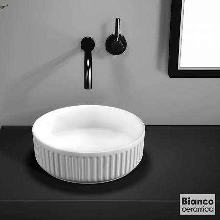 Νιπτήρας Πορσελάνης ETNA-S Φ36 Bianco Ceramica White Matt