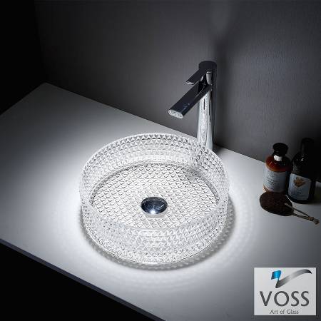 Νιπτήρας Γυάλινος RING-D Φ40 Voss GLass Clear