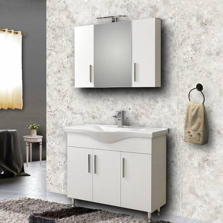 ΕΠΙΠΛΟ ΜΠΑΝΙΟΥ ΣΕΤ SIENA WHITE 100