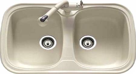 ΝΕΡΟΧΥΤΗΣ ΓΡΑΝΙΤΕΝΙΟΣ SB 82Χ50  ΓΙΑ ΕΡΜΑΡΙΟ 80ΕΚ. CARRON WHITE GR