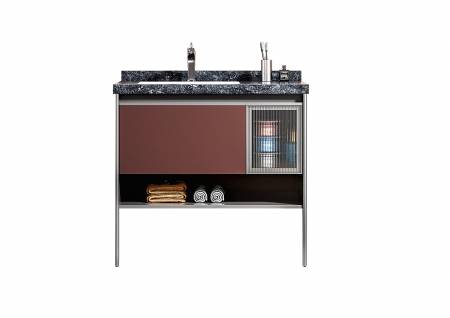 Σετ Πάγκου ERIETE 100cm χρ. ΜΠΟΡΝΤΟ/ΑΝΘΡΑΚΙ