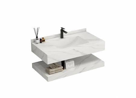 Σετ Πάγκου MERILYN 100 χρ. ΛΕΥΚΟ ΜΑΡΜΑΡΟ S3BWMER100WHS