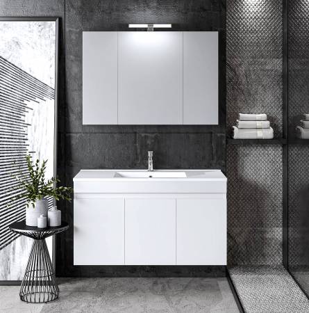 ΣΕΤ ΕΠΙΠΛΟΥ OMEGA 120 cm χρ.WHITE GLOSS 9SOM120GLW