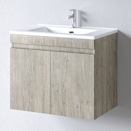 Πάγκος OMEGA BEIGE OAK 75 S3BOM075BO0 72x44x60, Νιπτήρας 75x45