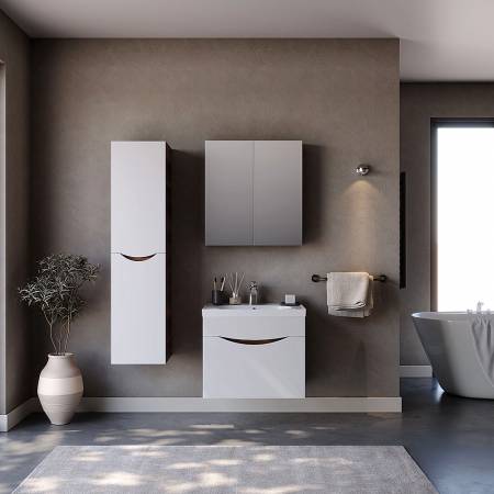 Σετ Έπιπλο Μπάνιου SMILE Λευκό / Barok MDF 18mm Λάκα 65 9SSMI065WBM