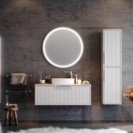Πάγκος HOLE Λευκό MDF 18mm Λάκα 100 3SHOL100WHM 101x50x37cm
