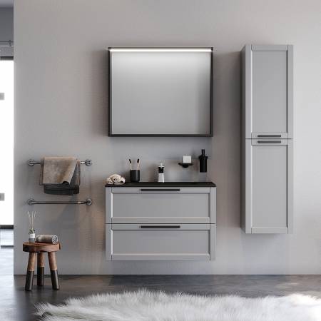 Πάγκος LAGUNA Γκρι MDF 18mm Λάκα 80 S3BLAG080GREY 81x46.50x52cm
