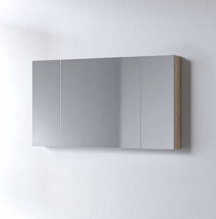 Καθρέφτης OMEGA BEIGE OAK 120 3MOM120BO0W με ντουλάπια 120x14x65cm