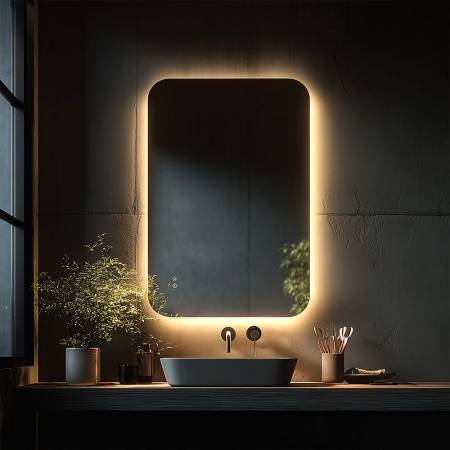 Orabella Καθρέπτης LED ορθογώνιος - 80Χ60/100X70 cm με λειτουργεία anti-fog