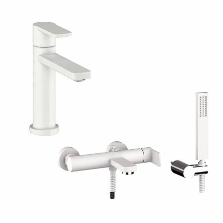 Orabella by Armando Vicario Glam white matt - Μπαταρία λουτρού