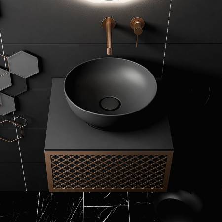 Wire Luxury 50 - Κρεμαστό Έπιπλο Μπάνιου για επικαθήμενο νιπτήρα