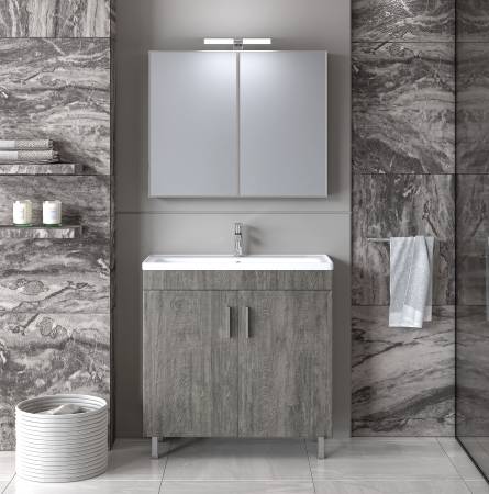 Σετ Έπιπλο Μπάνιου Skopelos Berlin 80 9SSK080BE0W Πάγκος 78x36x83