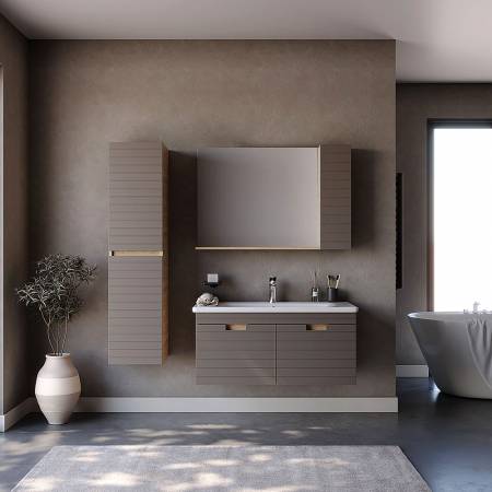 Σετ Έπιπλο Μπάνιο VEGA Capuccino MDF 18mm Λάκα 100 9SVEG100CAM