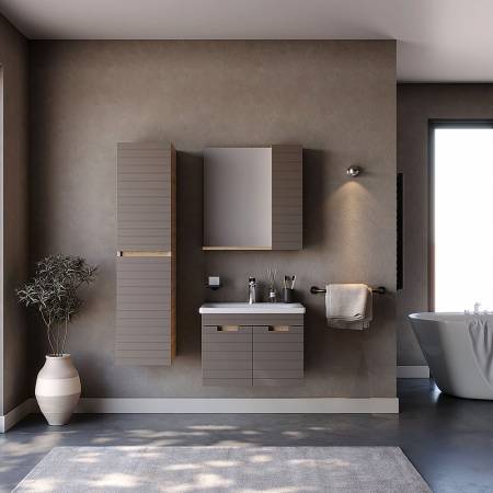 Σετ Έπιπλο Μπάνιο VEGA Καπουτσίνο MDF 18mm Λάκα 65 9SVEG065CAM