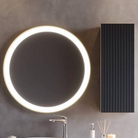 ΣΕΤ ΚΑΘΡΕΦΤΗΣ LED VIEN ΣΤΡΟΓΓΥΛΟΣ Φ80 & ΝΤΟΥΛΑΠΙ ΤΟΙΧΟΥ 30cm ANTHR./BEIGE MAT 3SMVIE120ABM