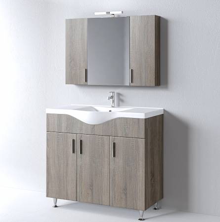 Σετ Έπιπλο Μπάνιου SIENA SONOMA DARK 100 9SSI100SD0W Πάγκο 96x34x83cm